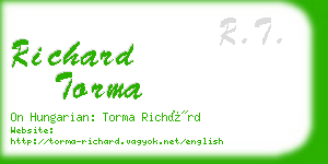 richard torma business card